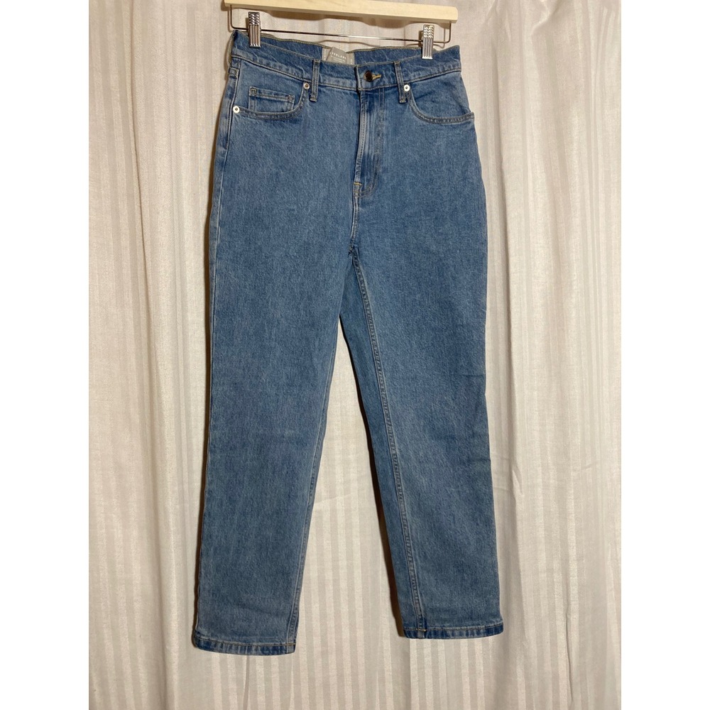 Everlane The Original Cheeky Jean Blue Organic Cotton Straight Leg Crop 26